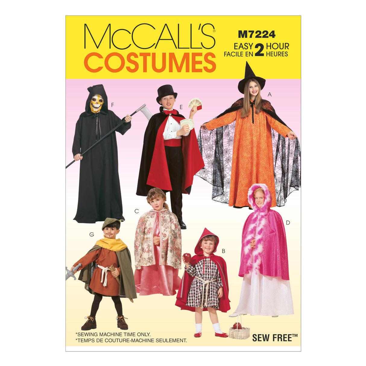 Patron McCall's n°7224 – Déguisements pour enfants