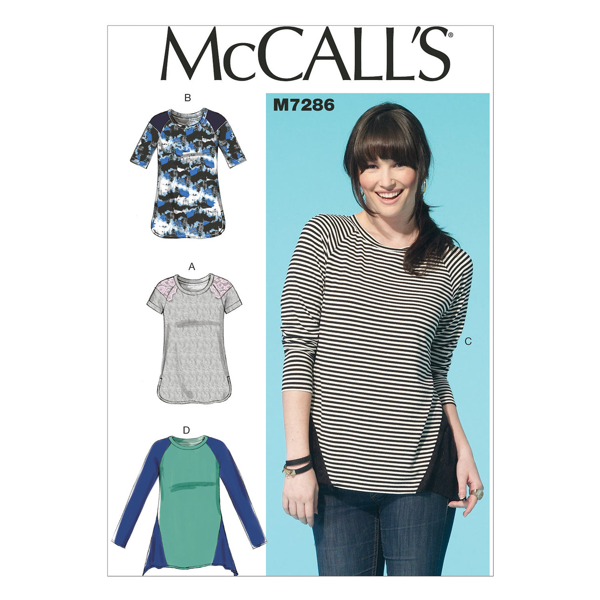 Patron McCall's n°7286 – Hauts ajustés à encolure variée