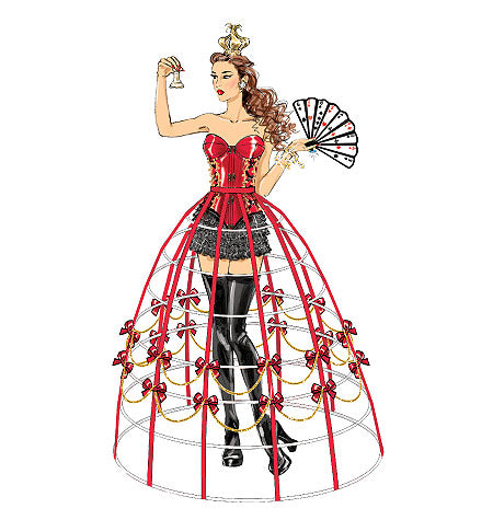Patron McCall's n°7306 – Corsets, shorts, cols, jupes à cerceau et couronne