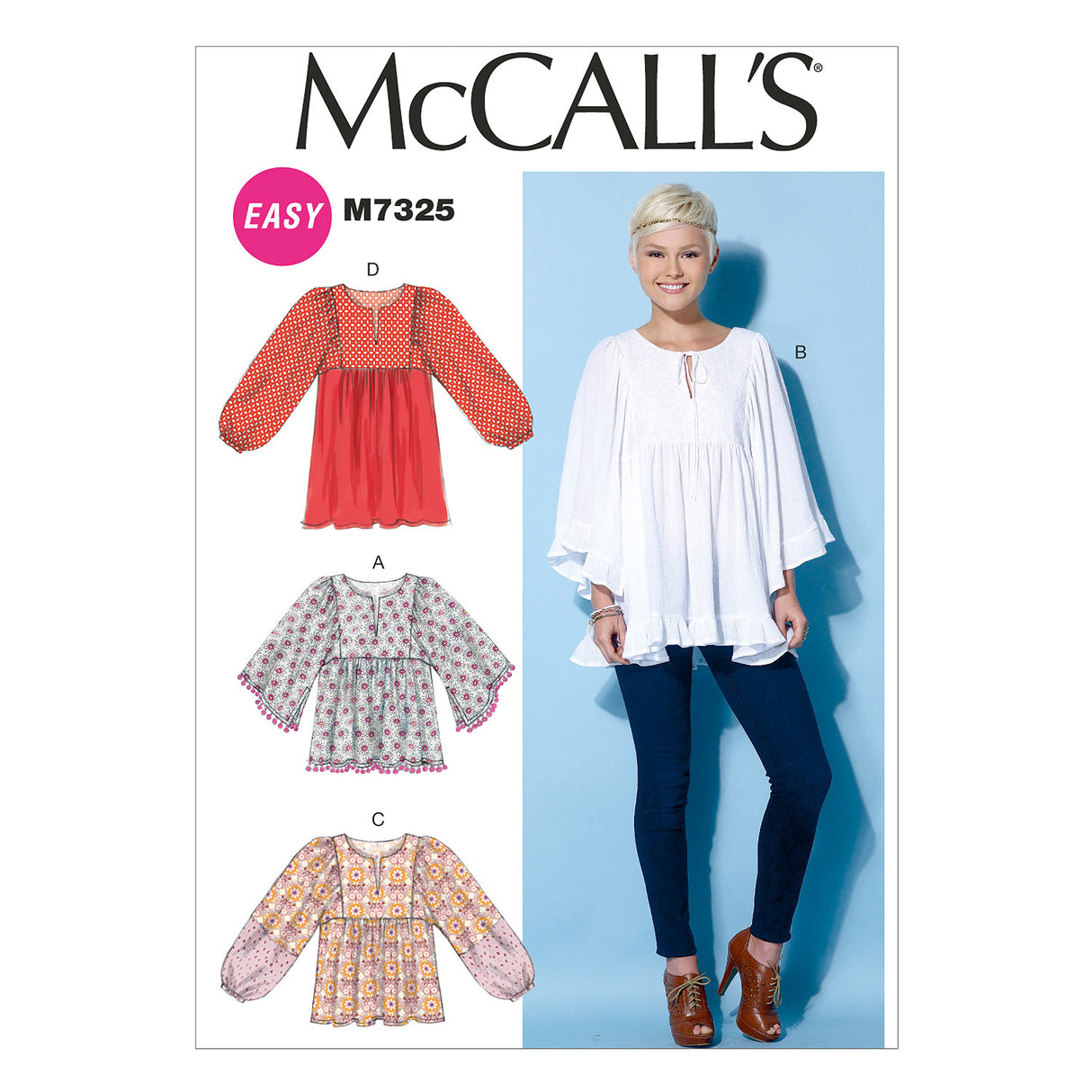 Patron McCall's n°7325 – Hauts et tuniques à fronces