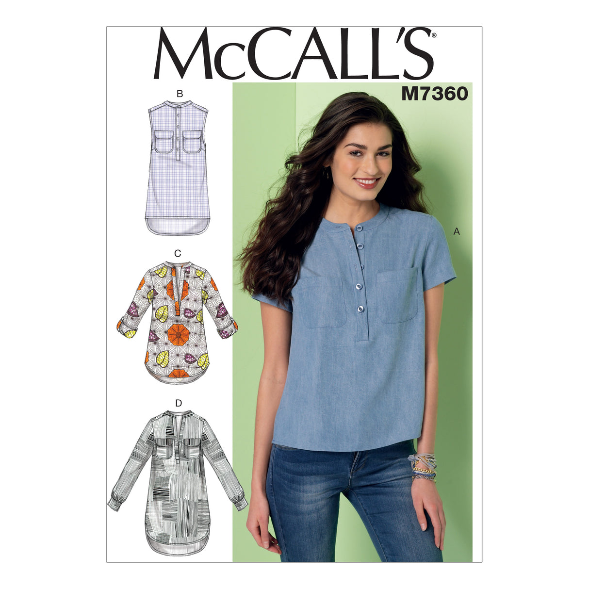Patron McCall's n°7360 – Hauts élégants pour femme