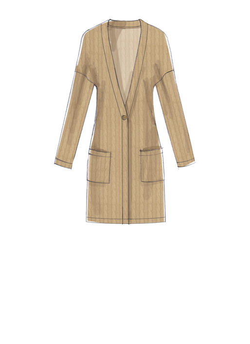 Patron McCall's n°7476 – Gilets et cardigans à épaules tombantes pour femme