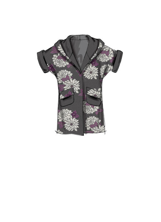Patron McCall's n°7511 – Vestes ouvertes avec col châle et capuche