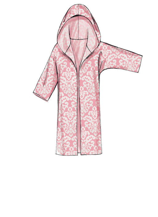 Patron McCall's n°7511 – Vestes ouvertes avec col châle et capuche