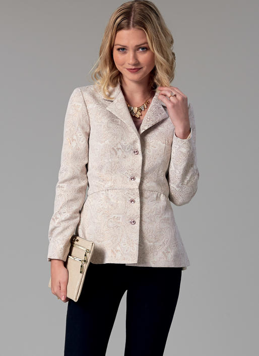 Patron McCall's n°7513 – Vestes à col cranté et basque pour femme