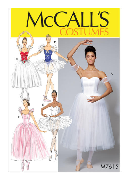 Patron McCall's n°7615 - Costume de ballet avec corsage baleiné