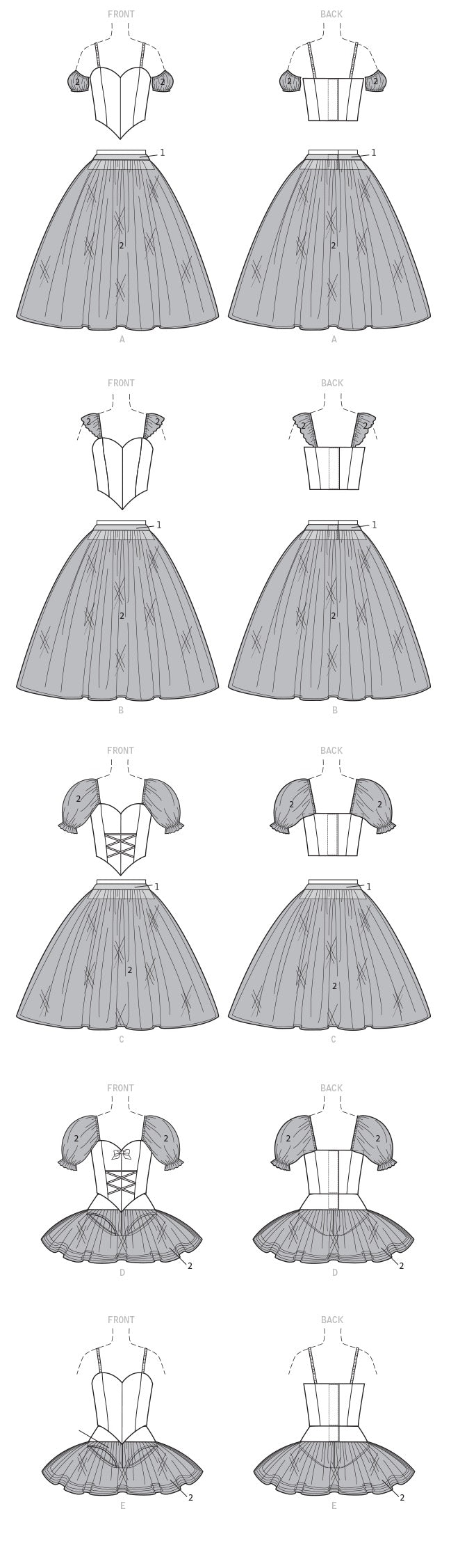 Patron McCall's n°7615 - Costume de ballet avec corsage baleiné