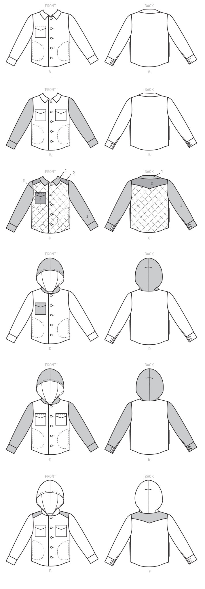 Patron McCall's n°7638 - Veste doublée à boutons pour hommes et garçons