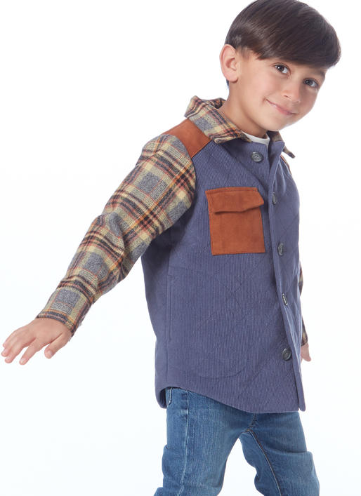 Patron McCall's n°7638 - Veste doublée à boutons pour hommes et garçons