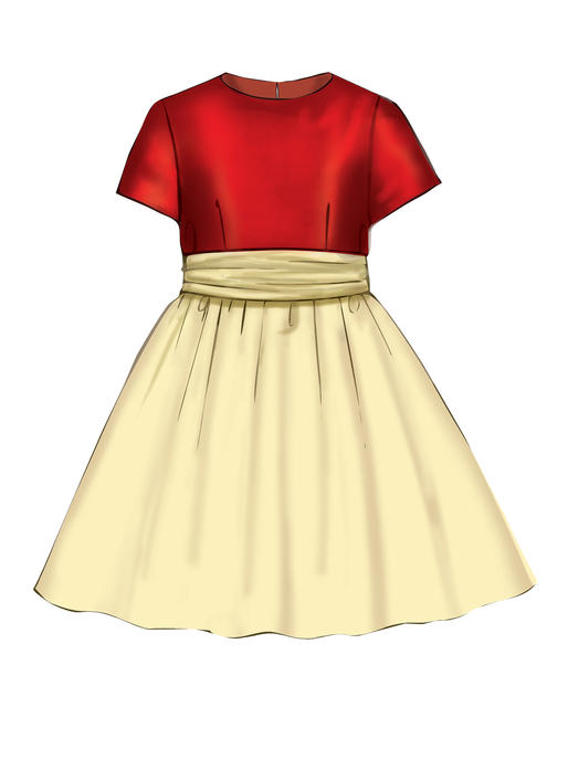 Patron McCall's n°7648 - Robes évasées pour enfants avec jupon et ceinture