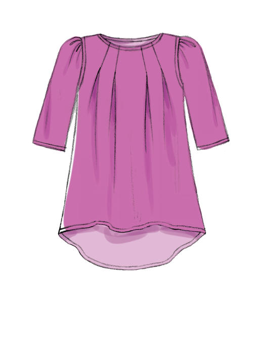 Patron McCall's n°7709 - Hauts, robes et leggings pour enfants