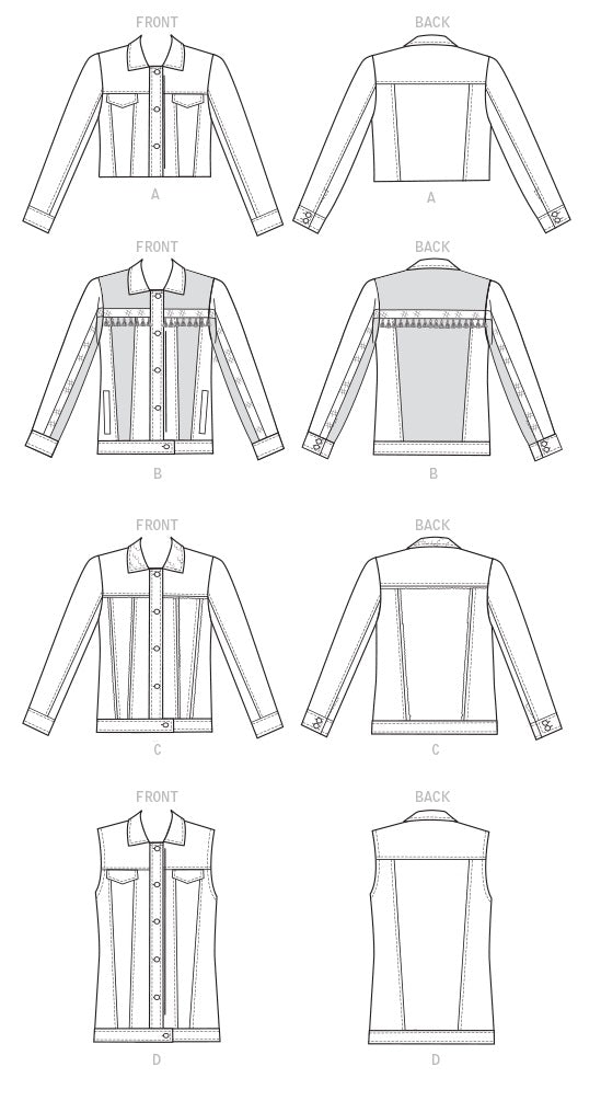 Patron McCall's n°7729 - Vestes et gilet pour femmes