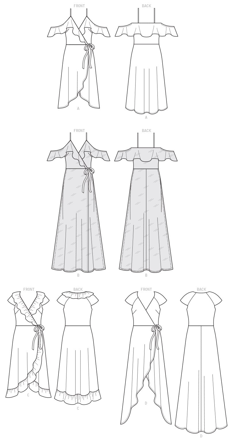 Patron McCall's n°7745 - Robes cache-cœur pour femmes