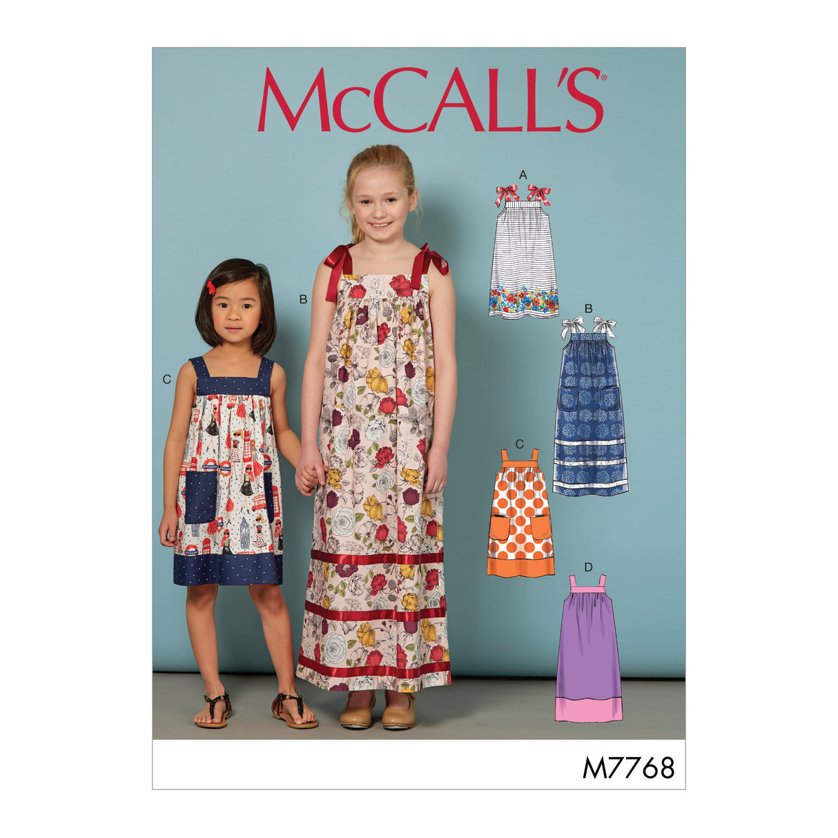 Patron McCall's n°7768 - Robes pour enfants