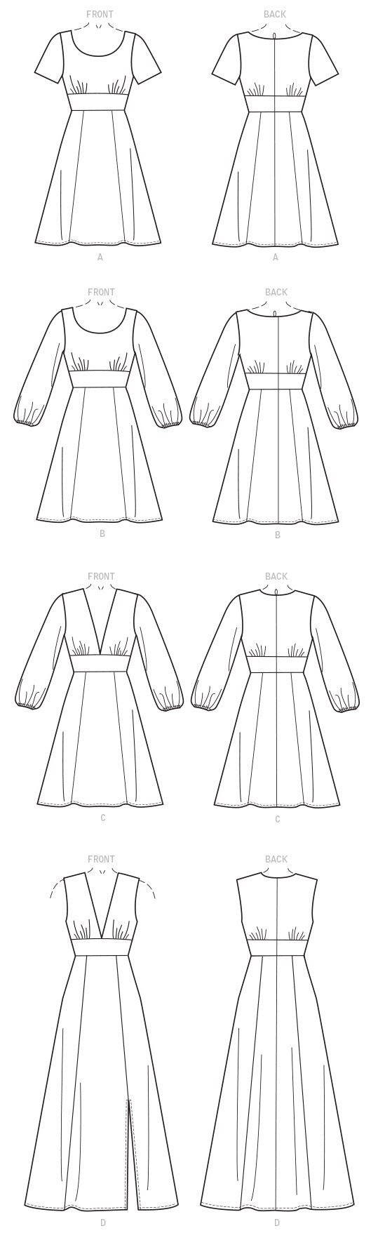 Patron McCall's n°7802 - Robes ajustées pour femmes