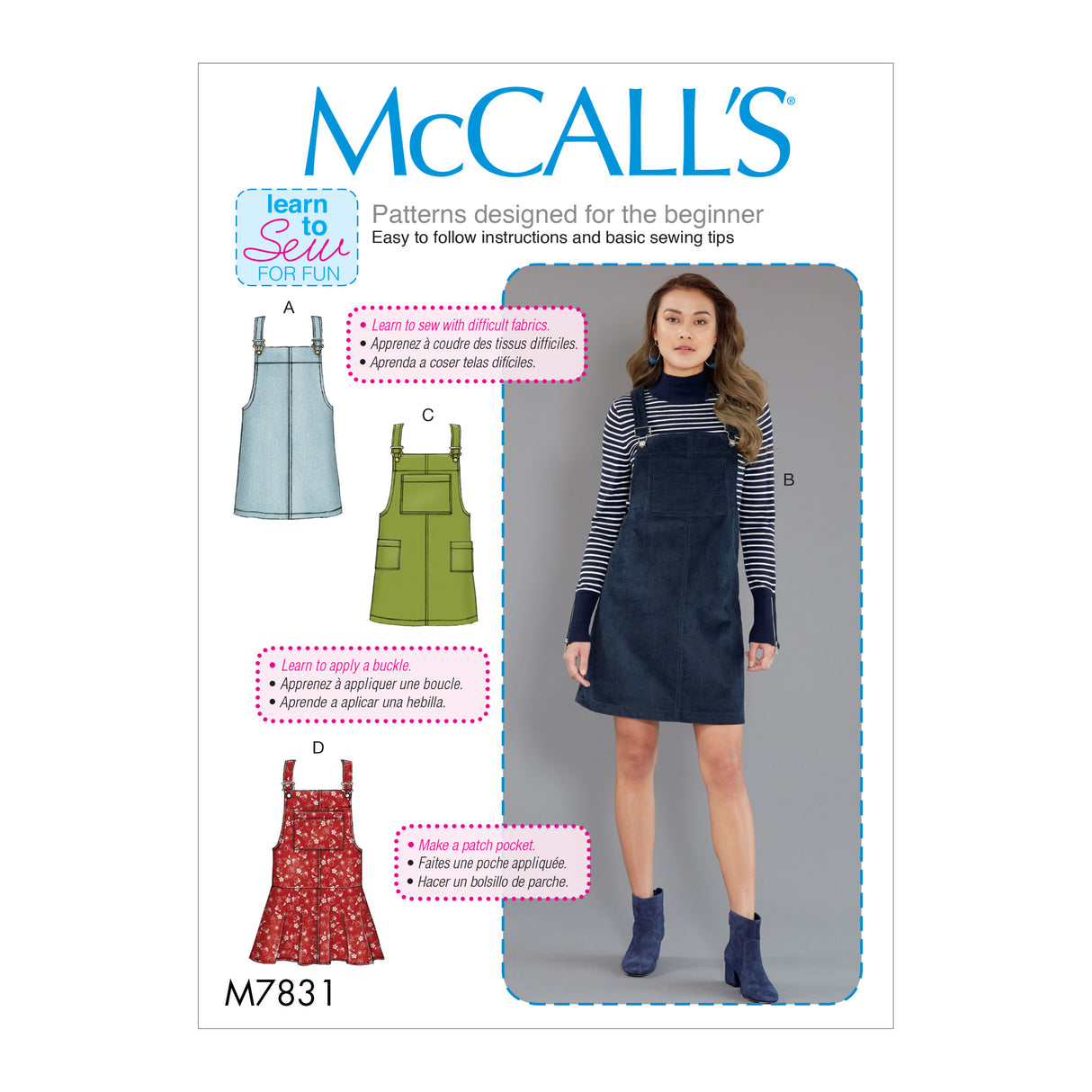 Patron McCall's n°7831 - Robe chasuble pour femme