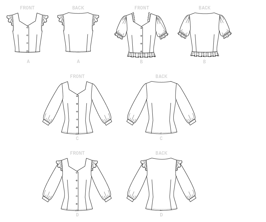 Patron McCall's n°7900 - Hauts ajustés pour femme
