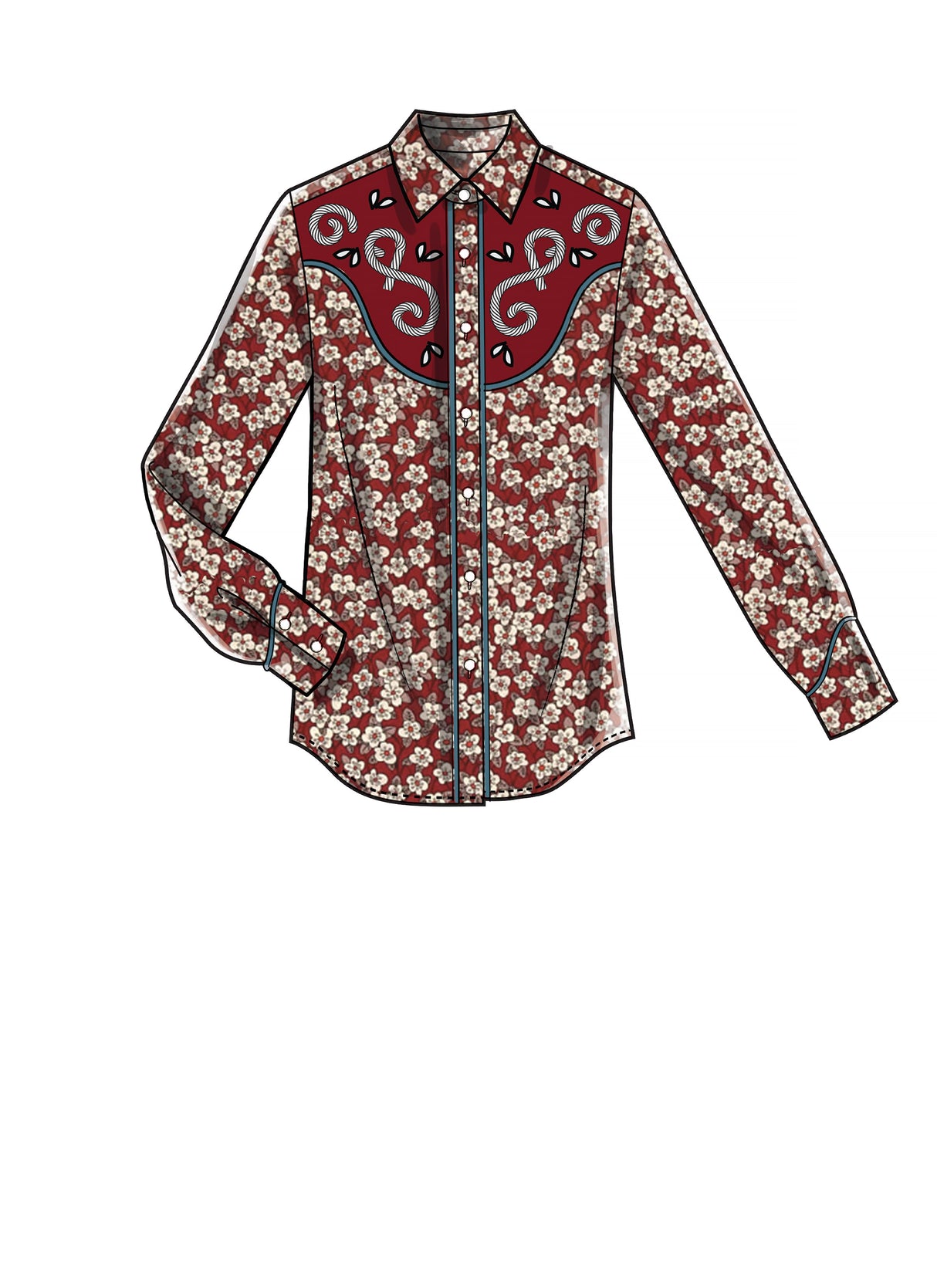 Patron McCall's n°7980 - Chemises semi-ajustées pour homme et femme