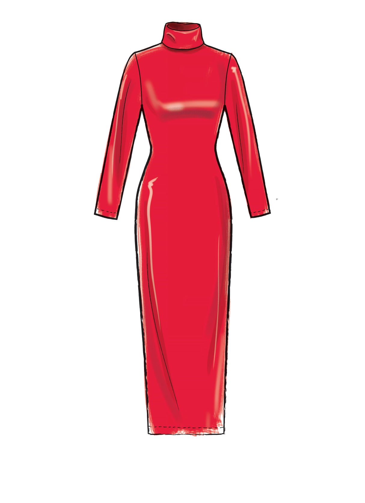 Patron McCall's n°7999 - Robe moulante à manches variées