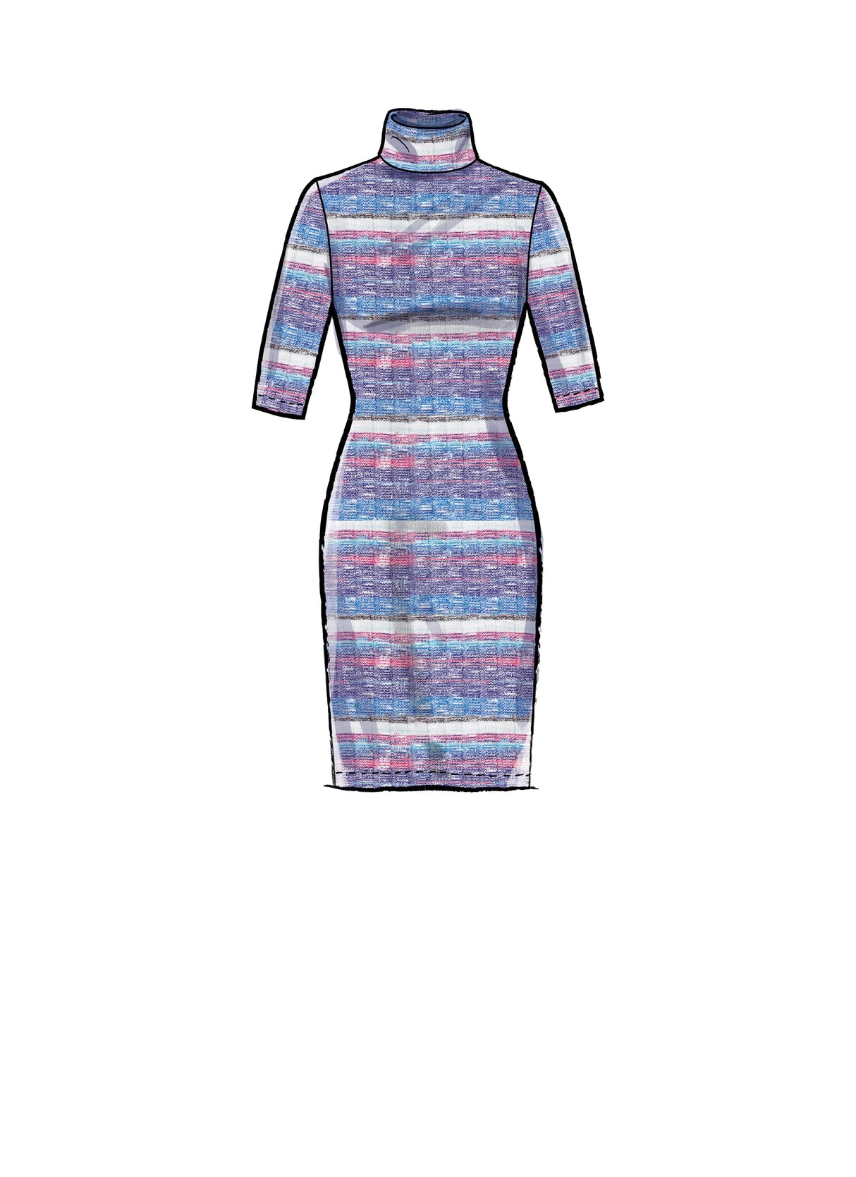 Patron McCall's n°7999 - Robe moulante à manches variées