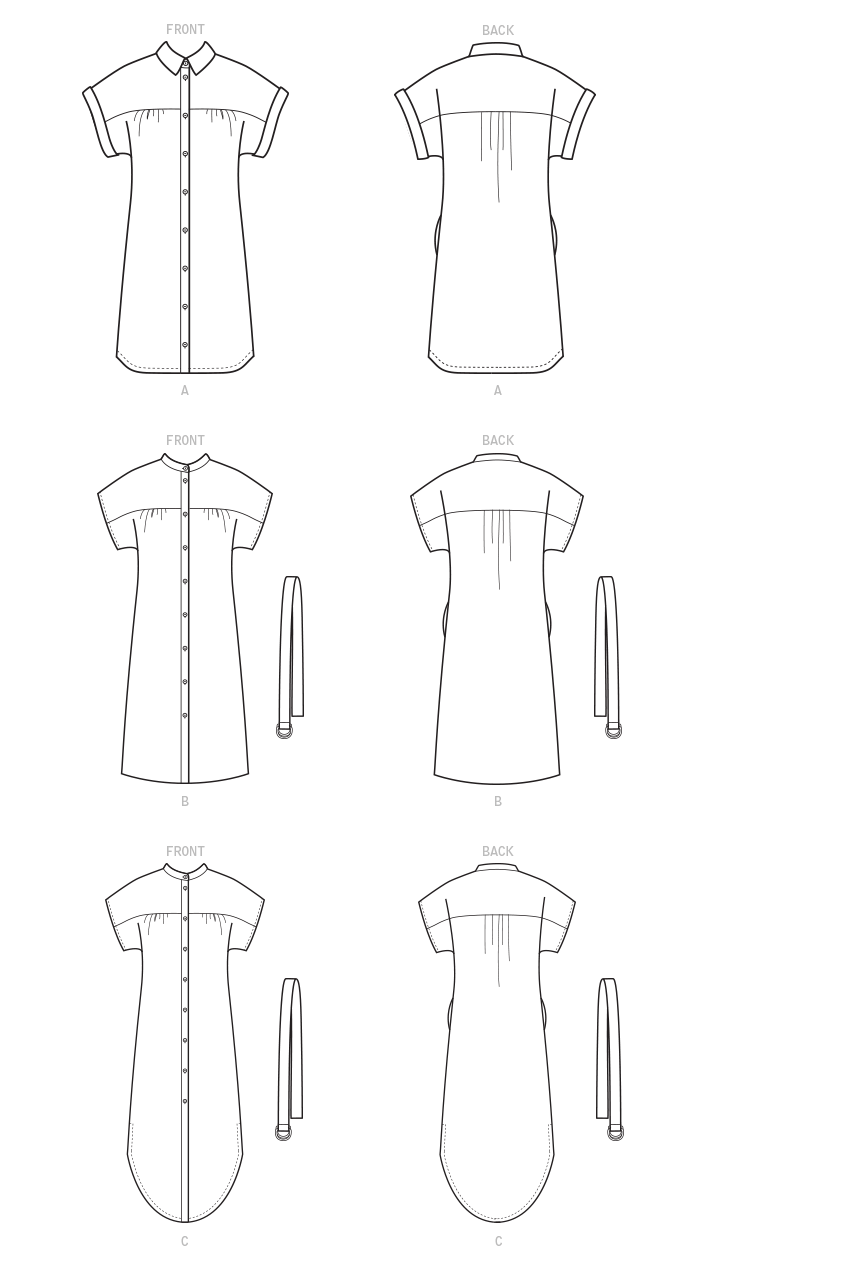 Patron McCall's n°8030 - Robe chemise boutonnée