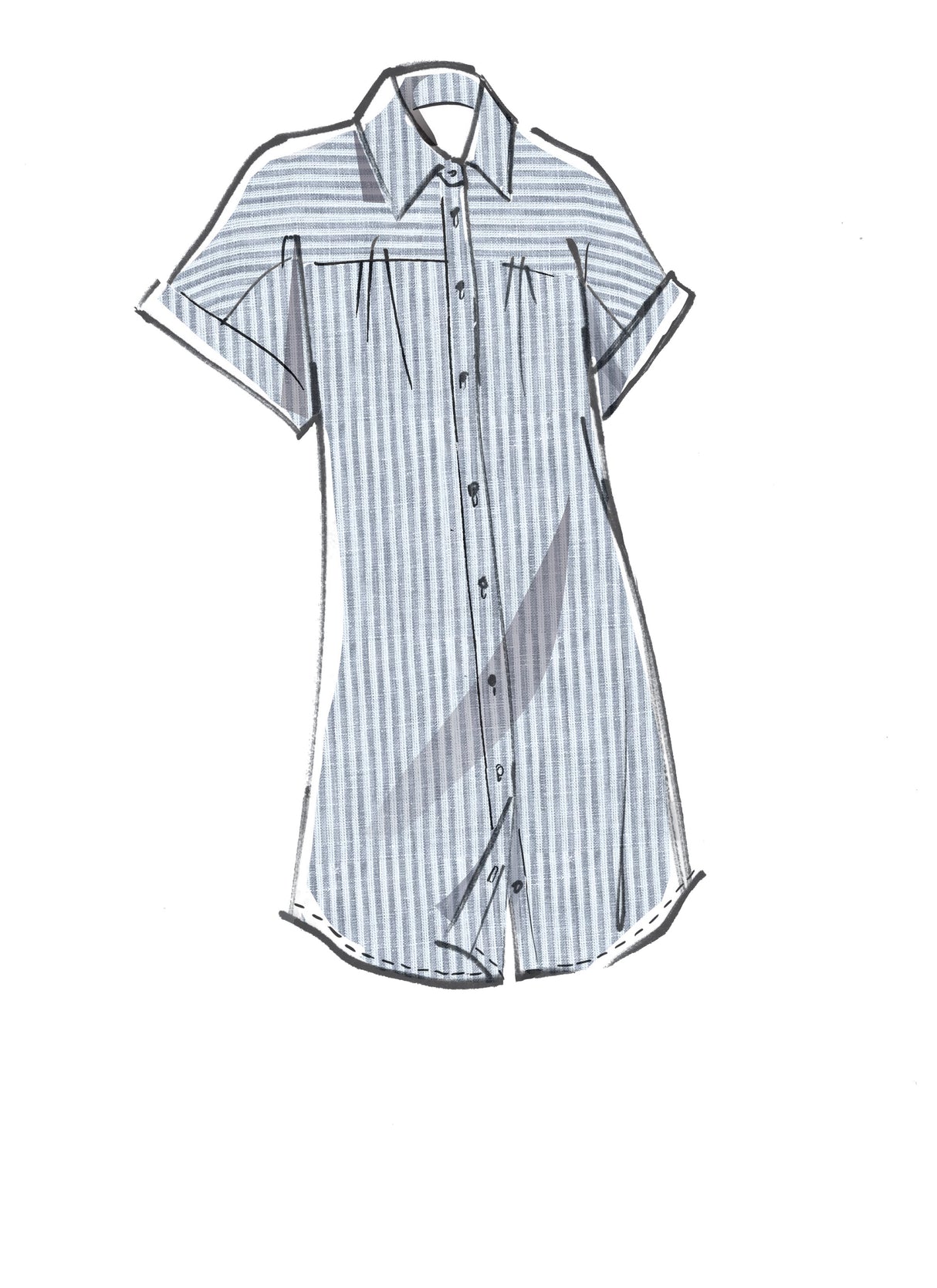 Patron McCall's n°8030 - Robe chemise boutonnée