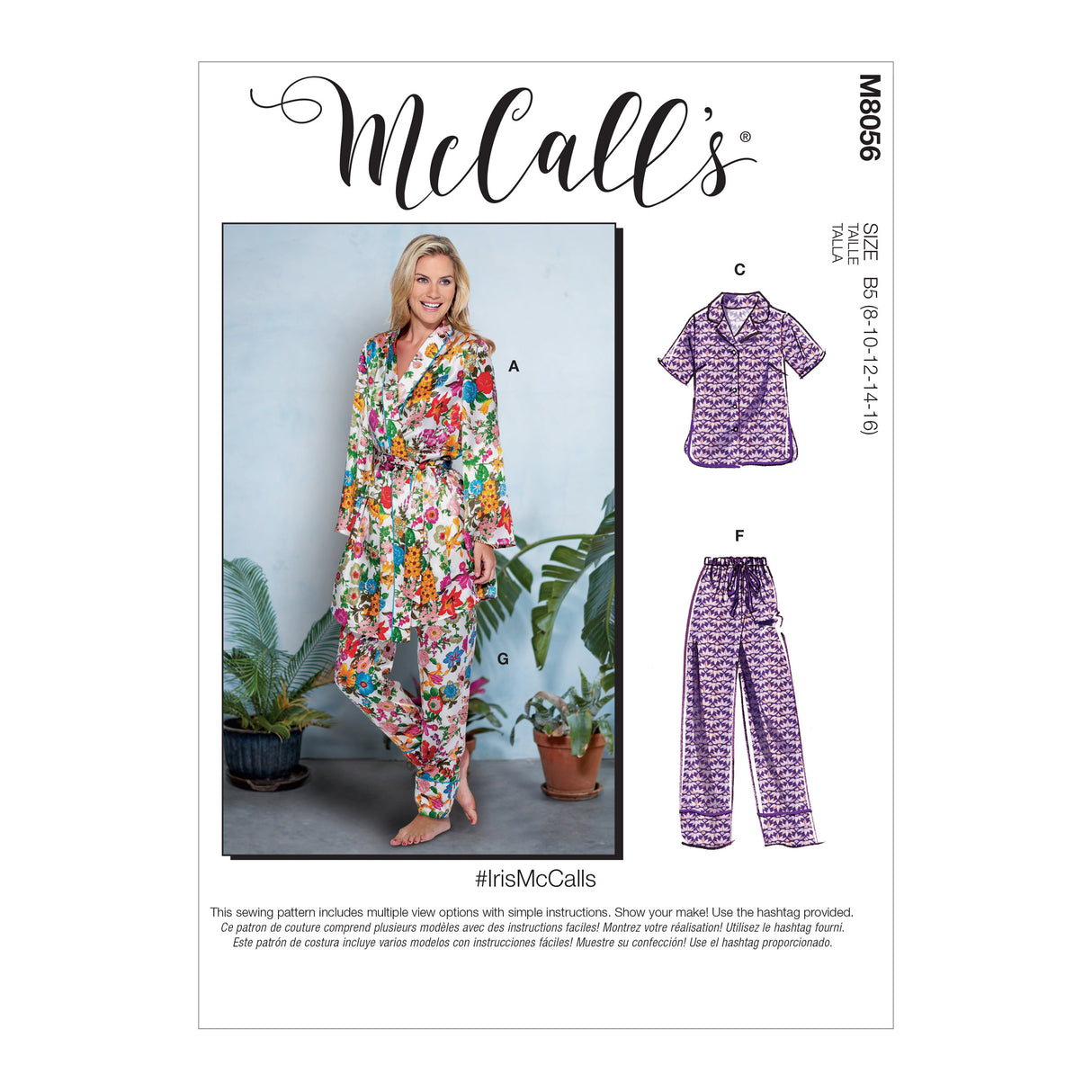 Patron McCall's n°8056 - Ensemble de détente complet