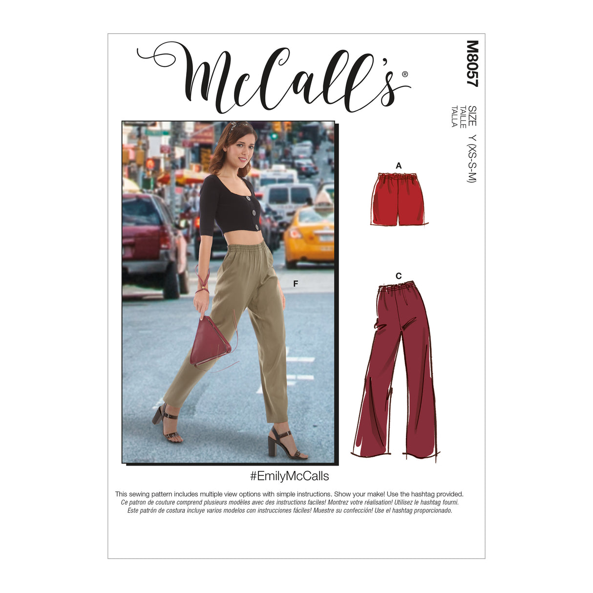 Patron McCall's n°8057 - Pantalons et shorts à taille élastique