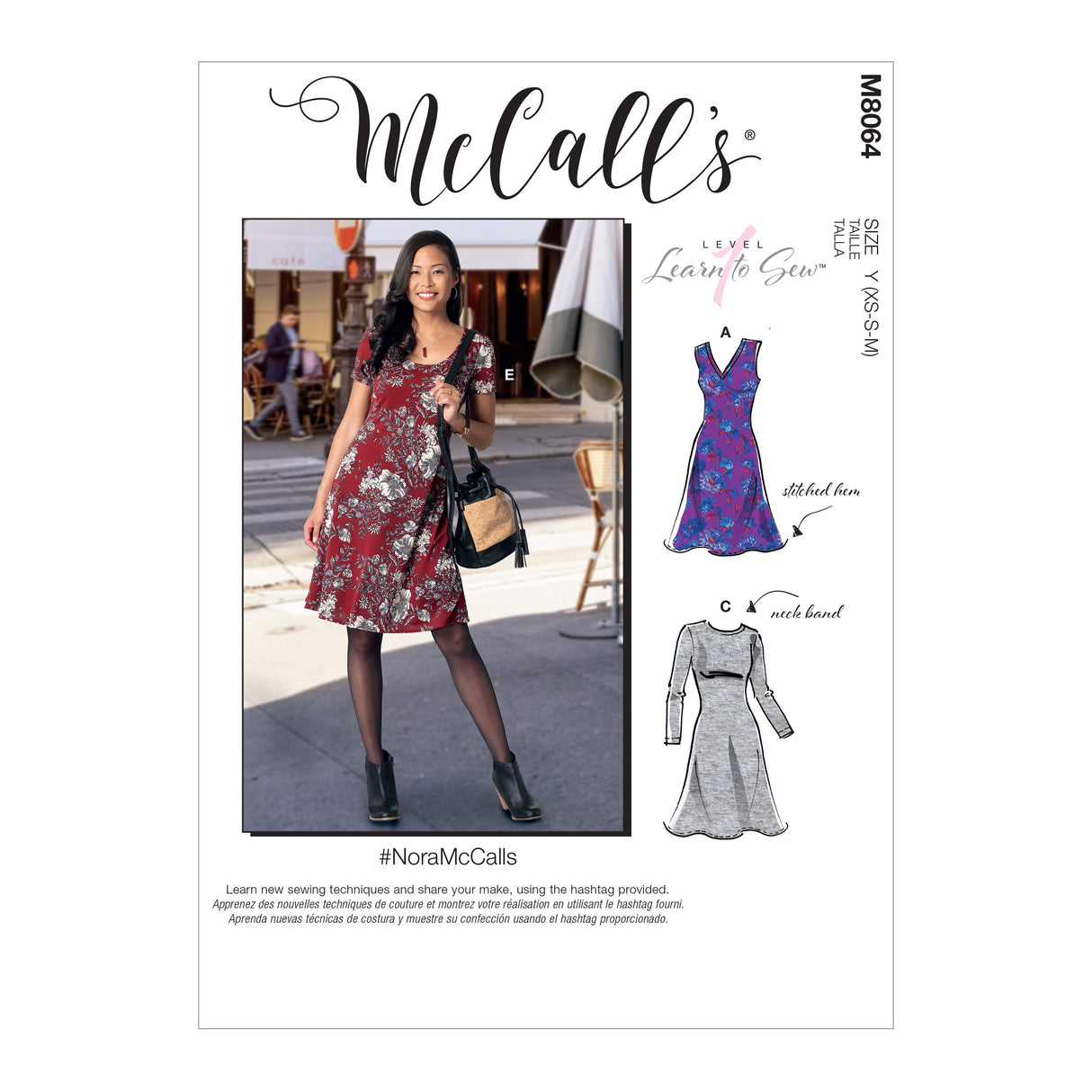 Patron McCall's n°8064 - Robe en maille ajustée