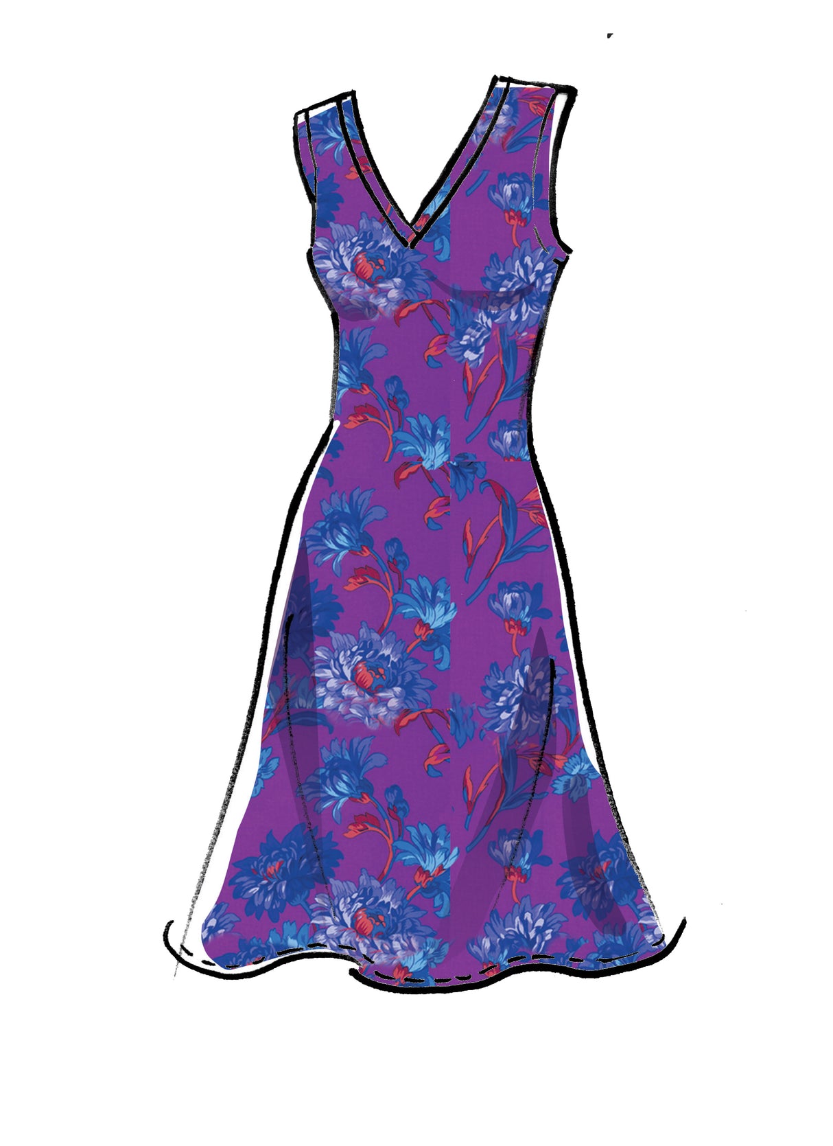 Patron McCall's n°8064 - Robe en maille ajustée