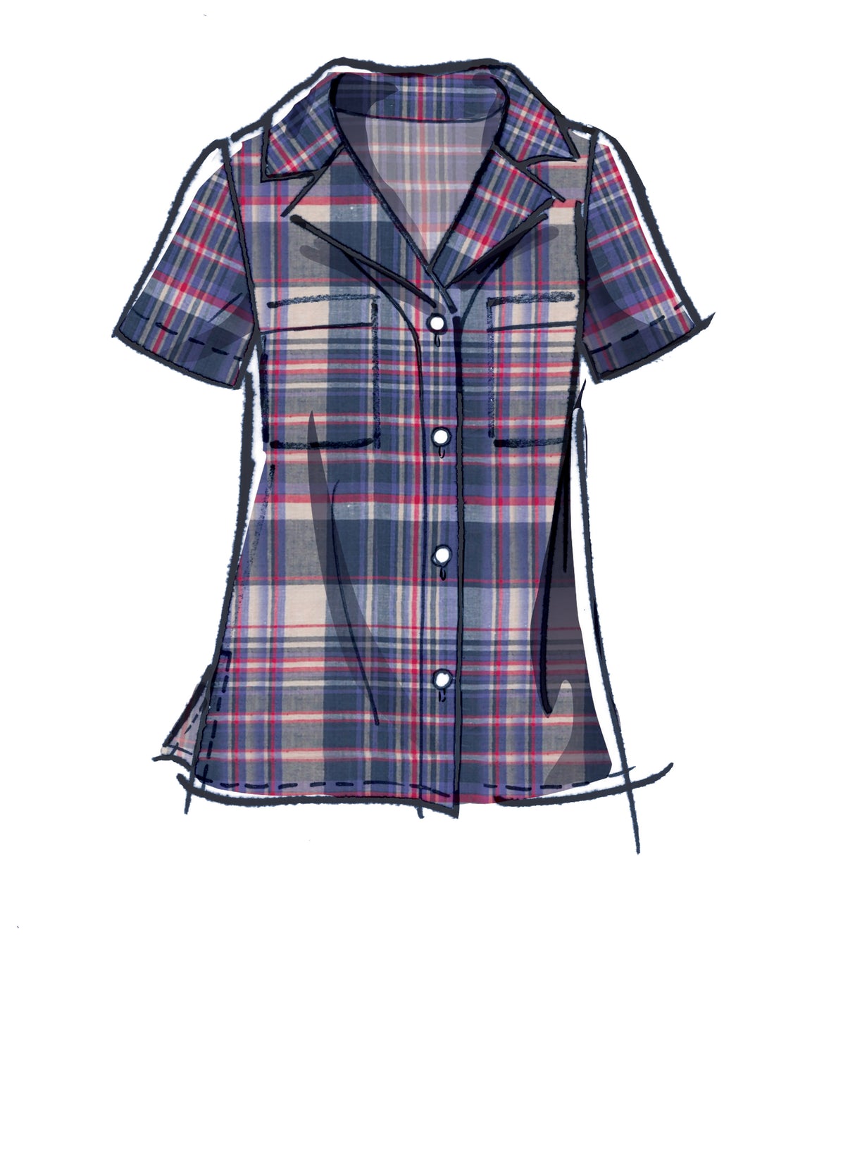 Patron McCall's n°8067 - Chemisier boutonné pour femme