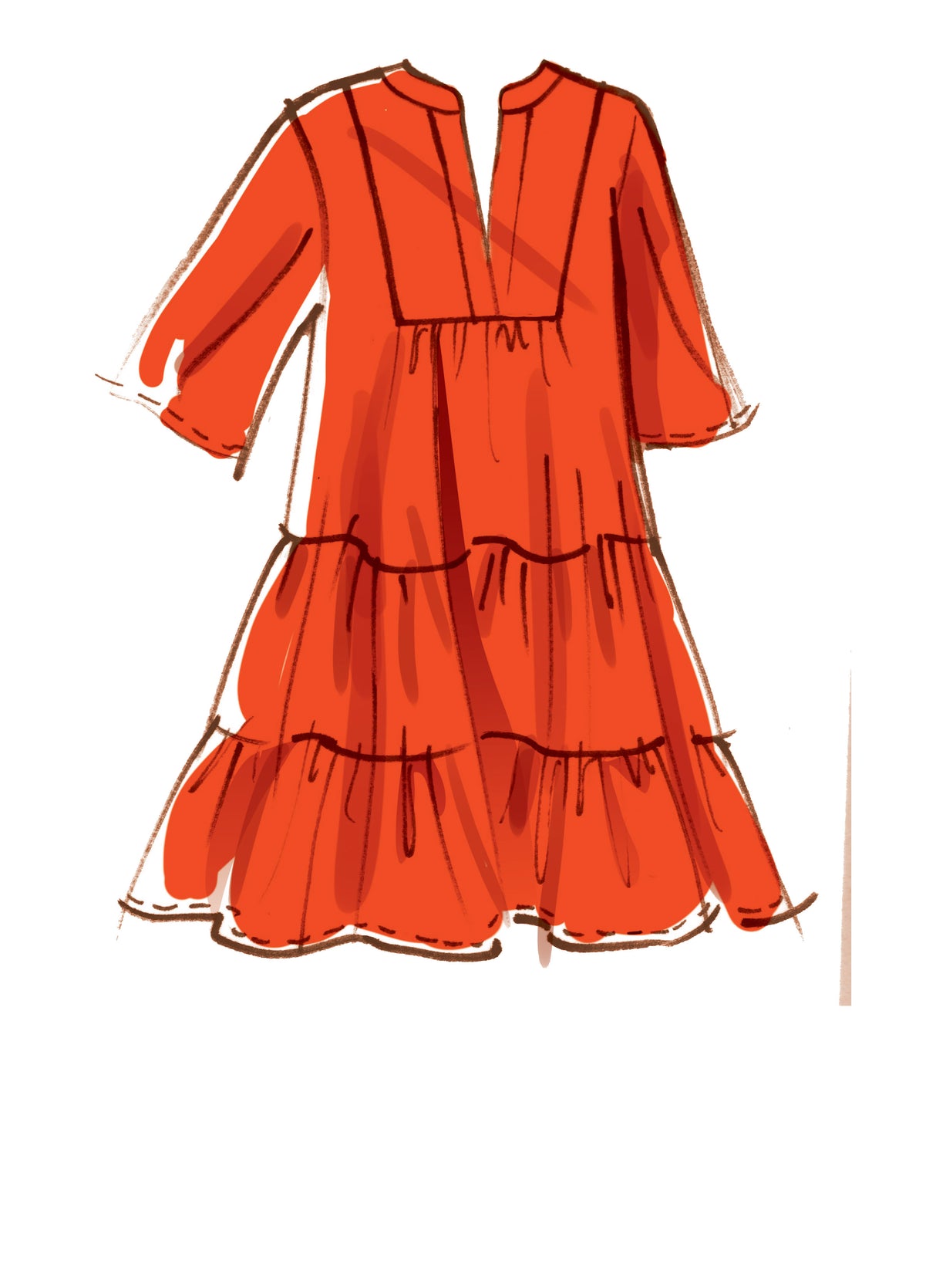 Patron McCall's n°8090 - Robe à volants pour femme