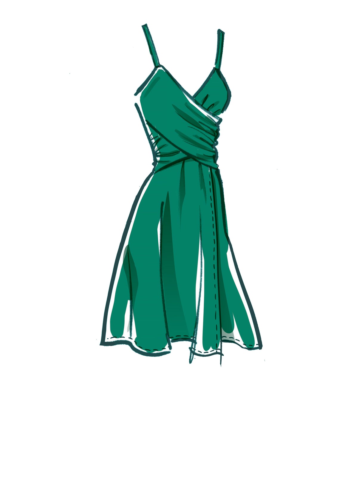 Patron McCall's n°8105 - Robe portefeuille nouée dans le dos
