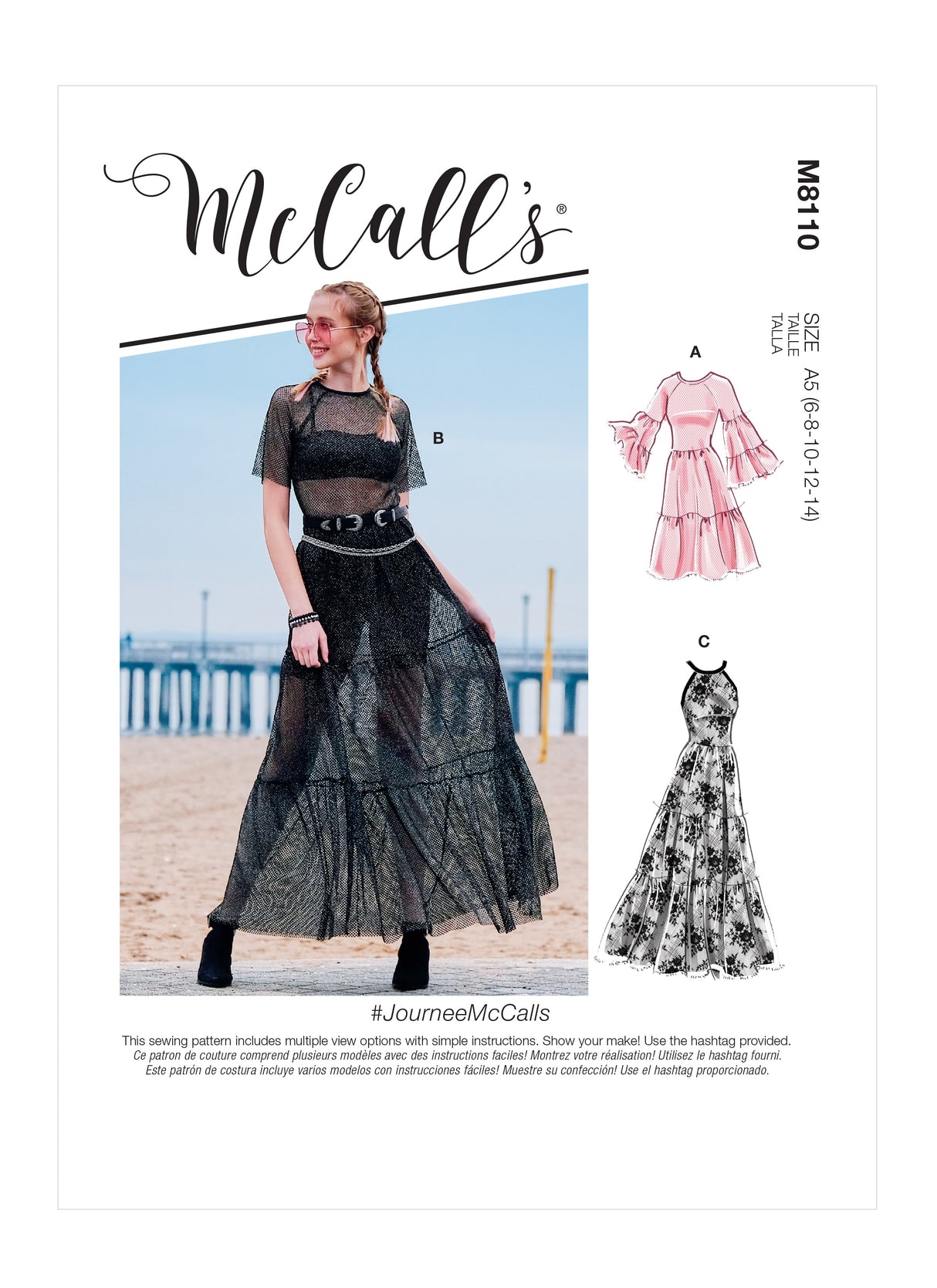 Patron McCall's n°8110 - Robe à volants