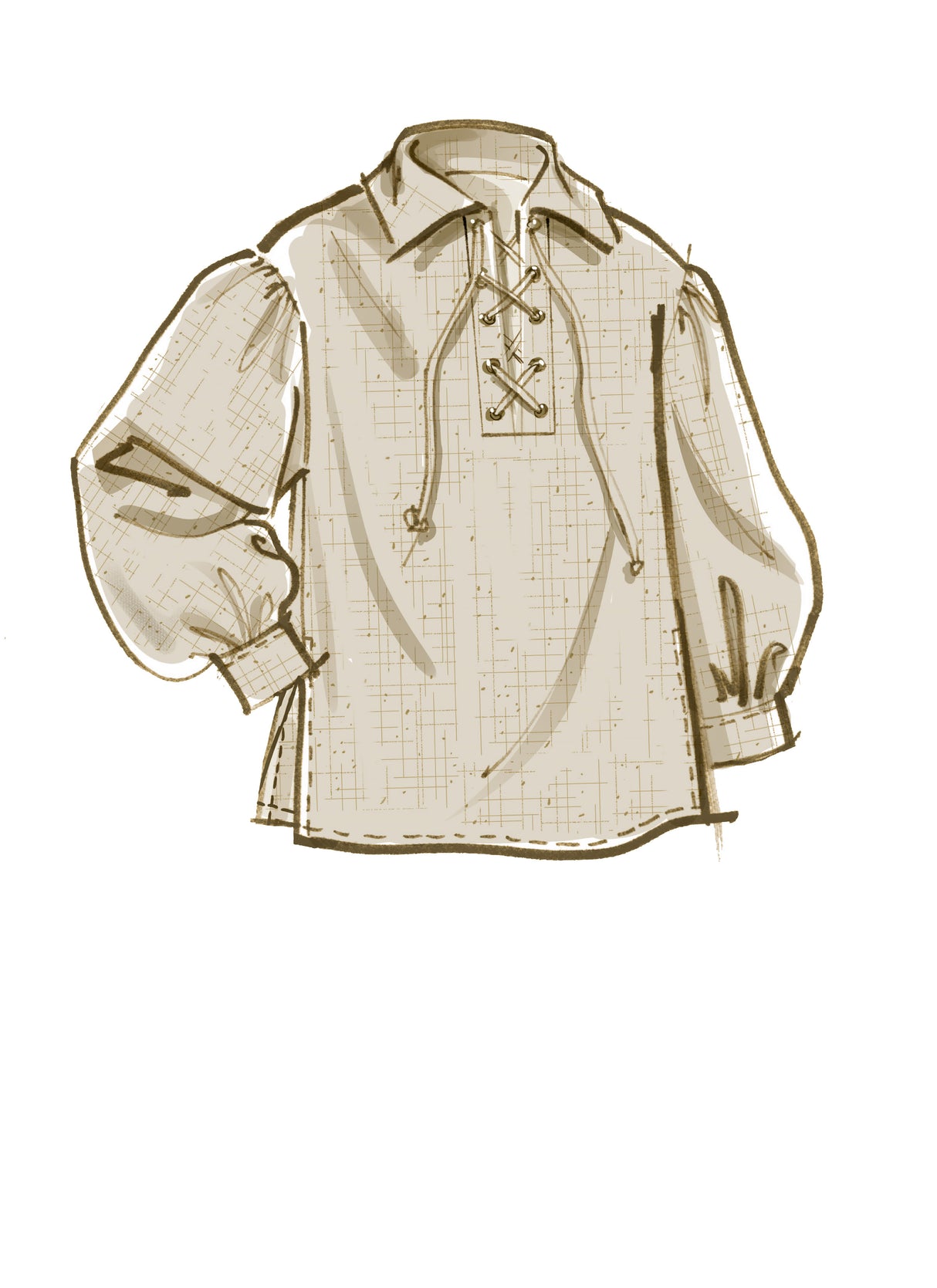 Patron McCall's n°8131 - Chemise unisexe historique