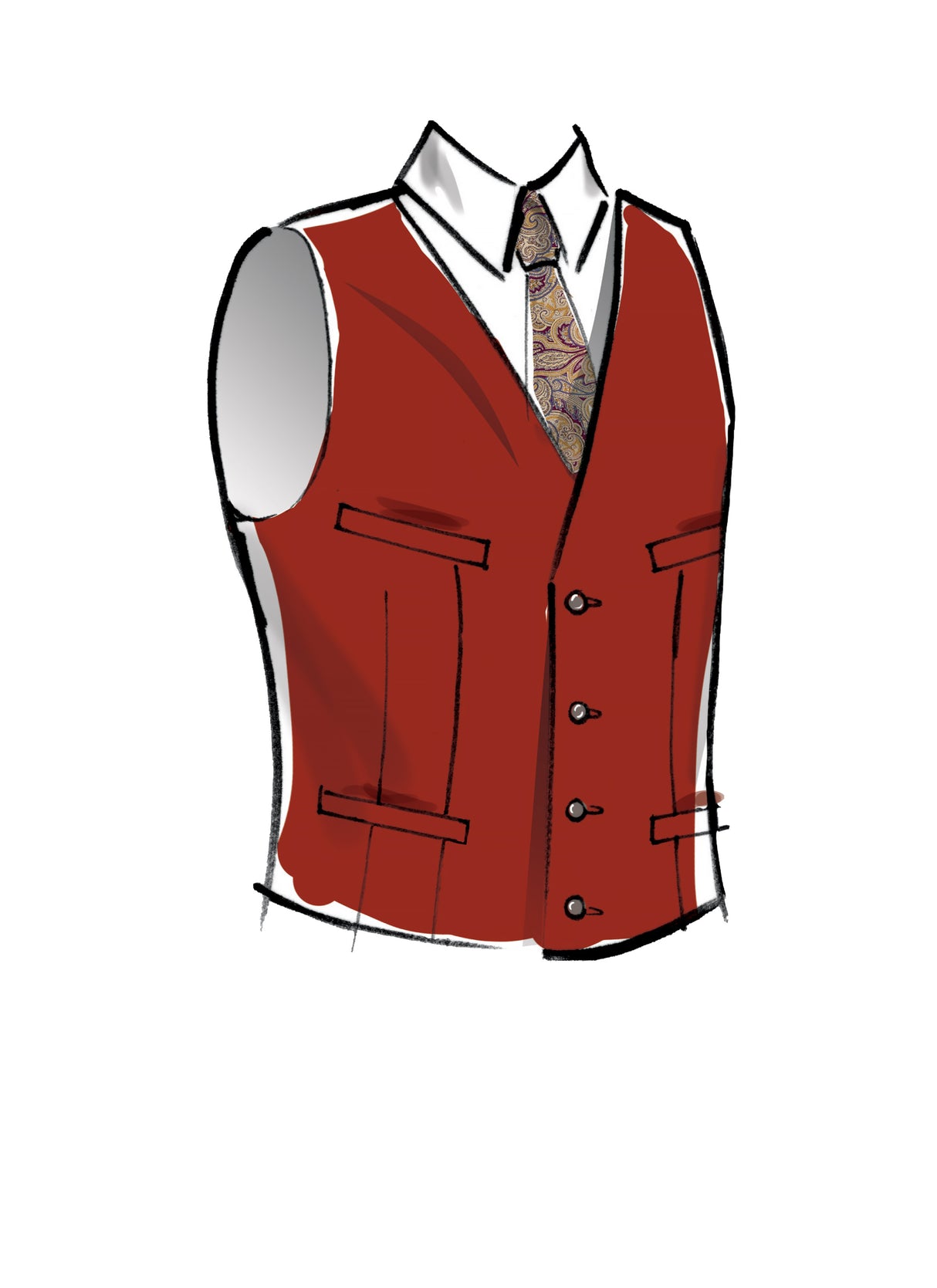 Patron McCall's n°8133 - Gilet homme élégant