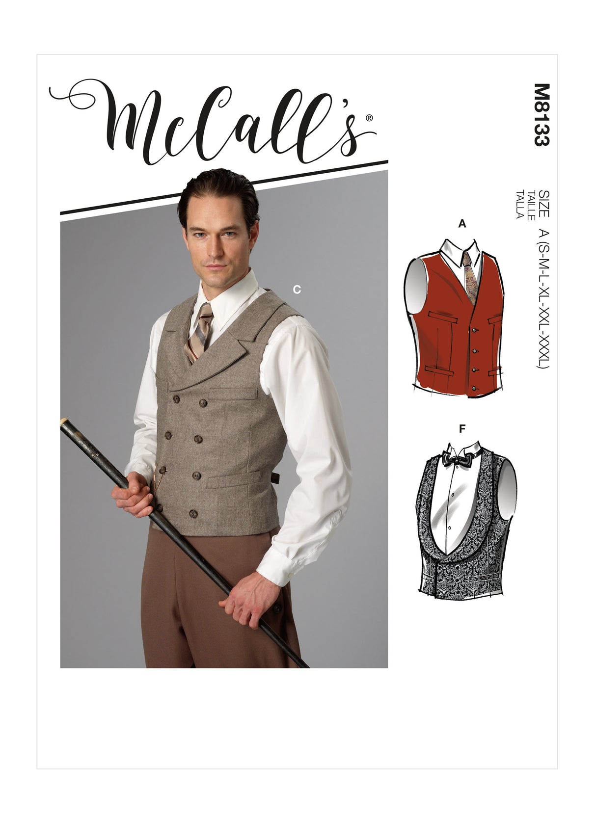 Patron McCall's n°8133 - Gilet homme élégant