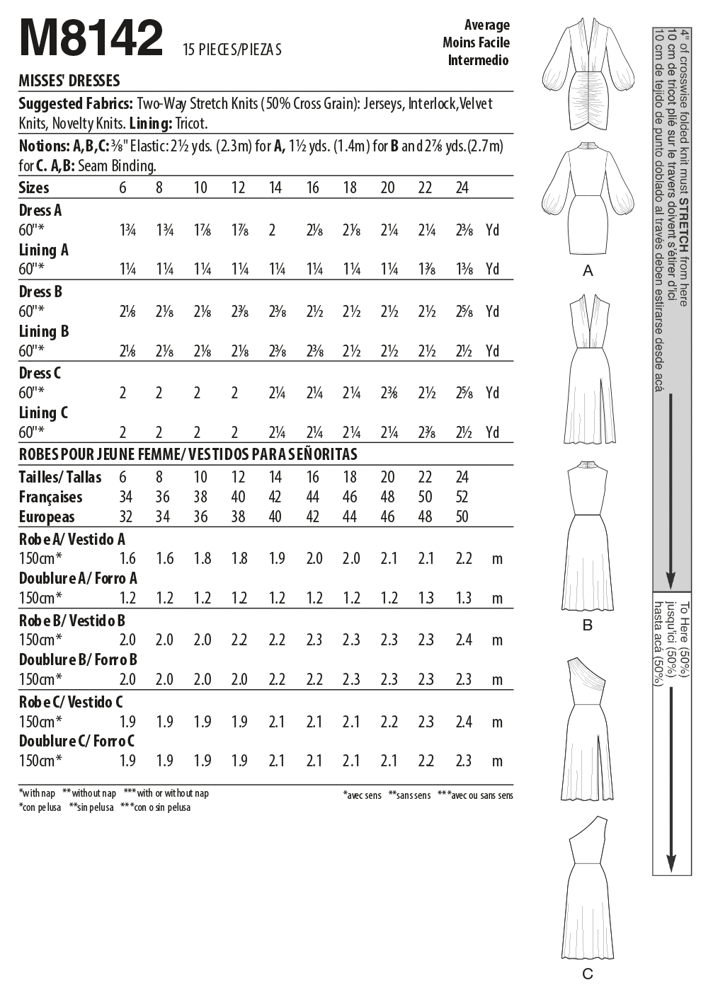 Patron McCall's n°8142 - Robe en maille polyvalente