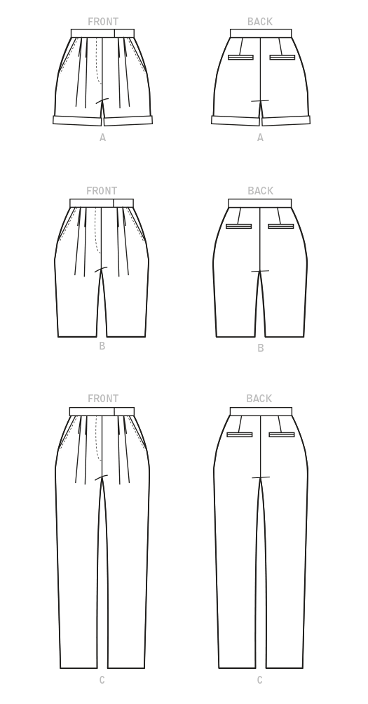 Patron McCall's n°8148 - Pantalon et short plissés pour femme