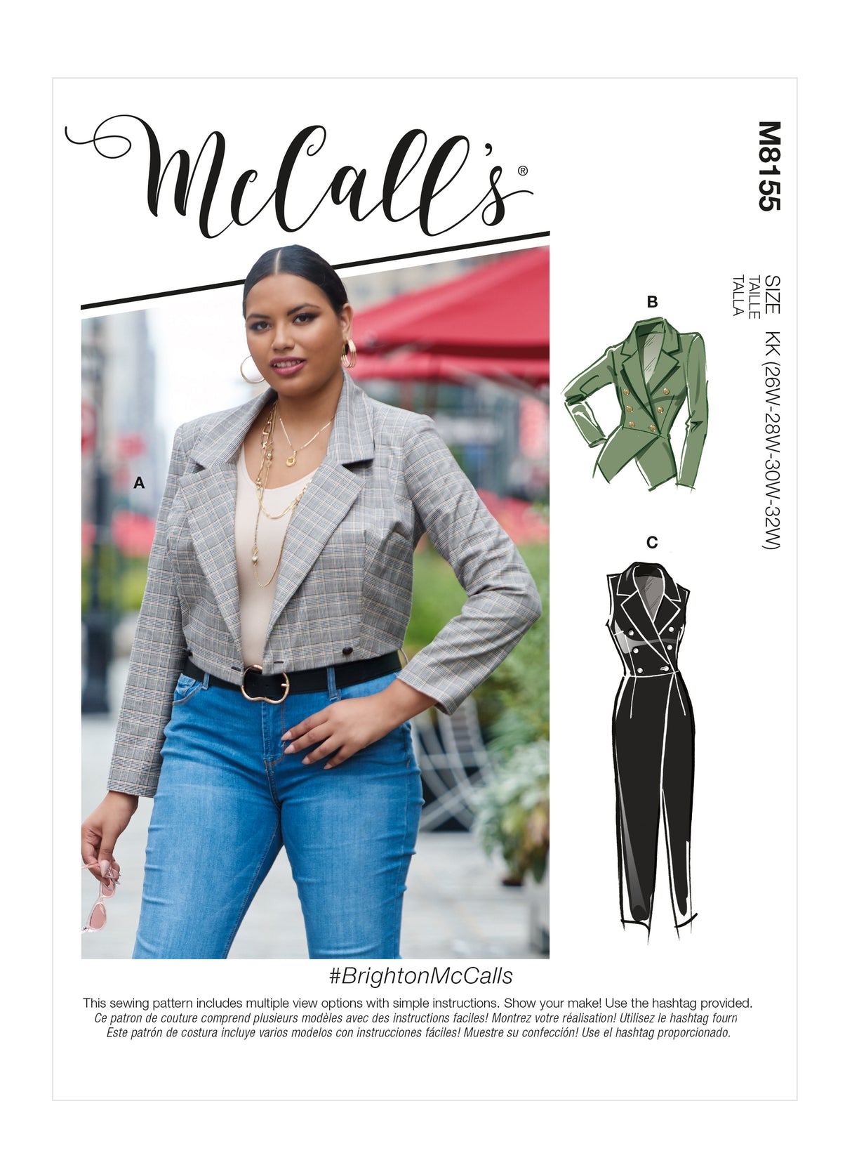 Patron McCall's n°8155 - Veste et gilet croisés