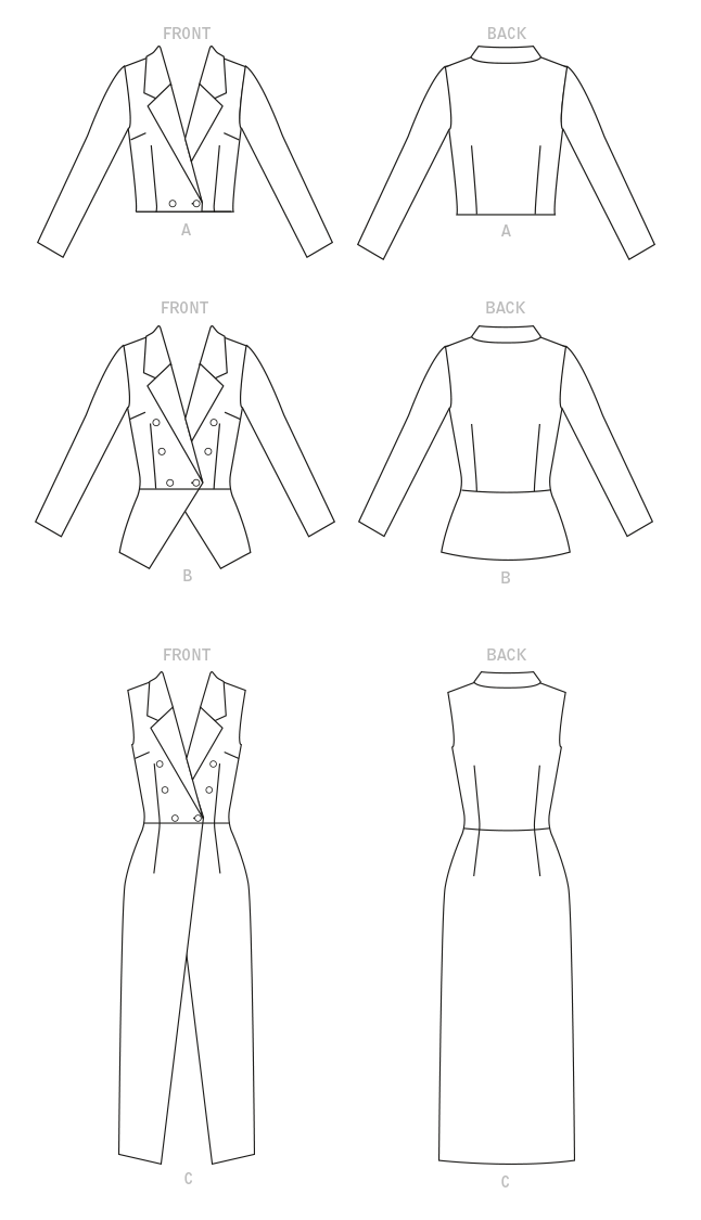 Patron McCall's n°8155 - Veste et gilet croisés