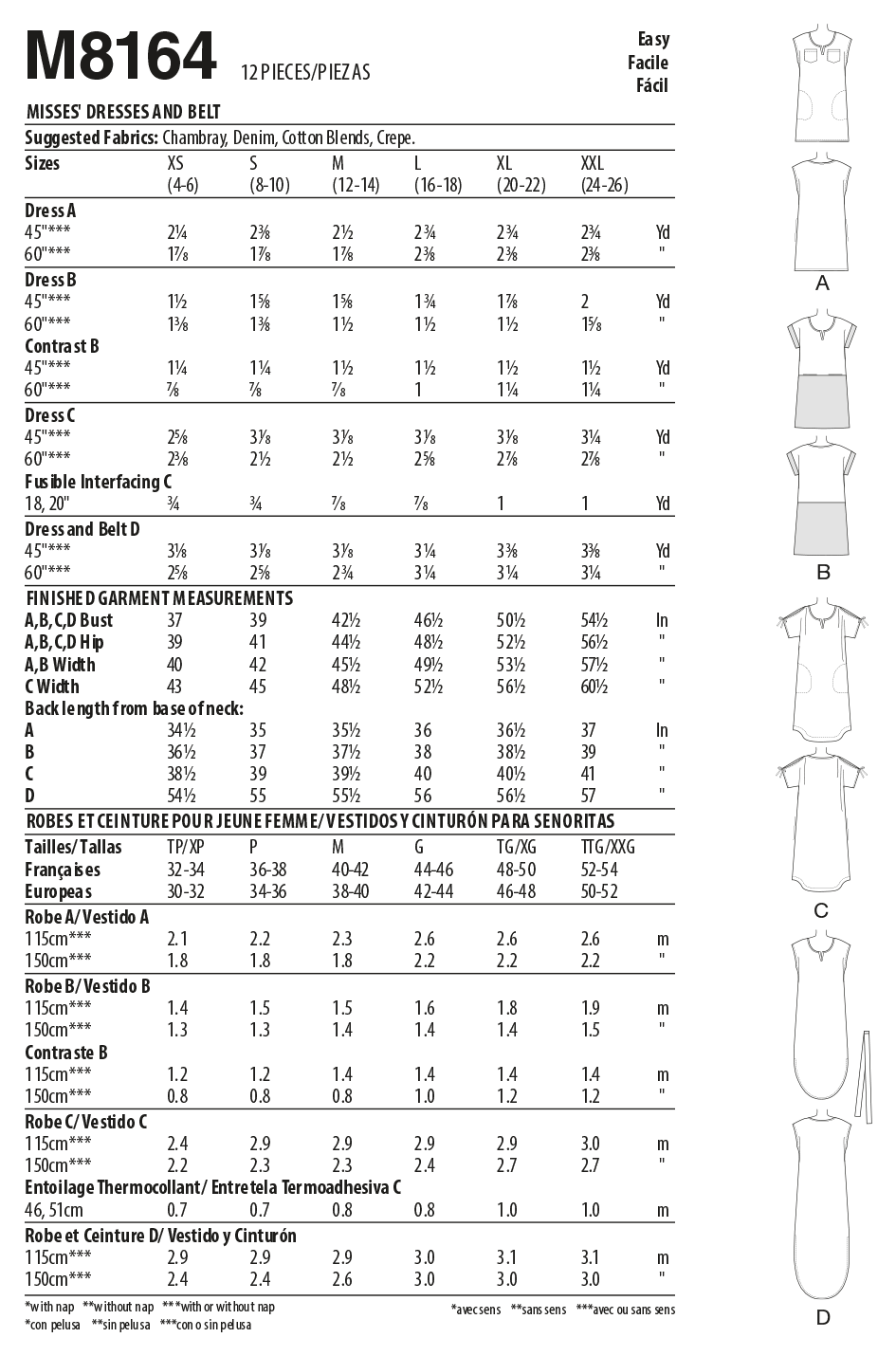 Patron McCall's n°8164 - Robe portefeuille décontractée