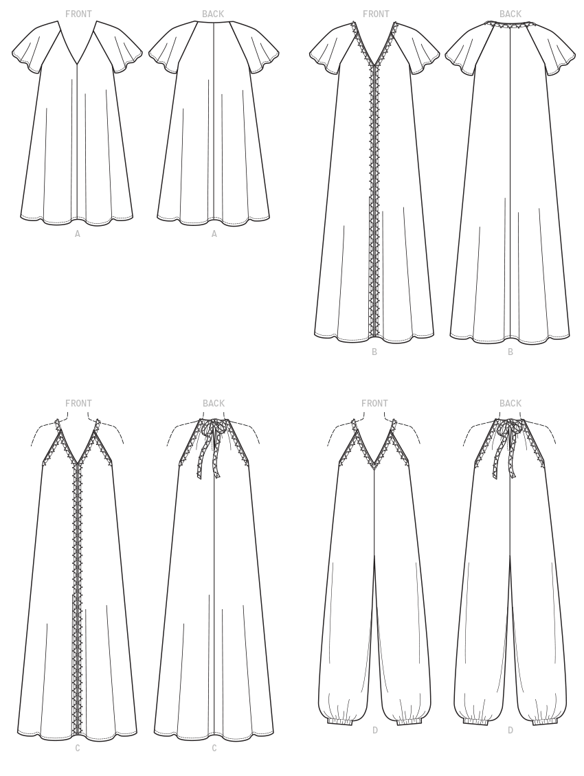 Patron McCall's n°8165 - Robe et combinaison amples avec variations
