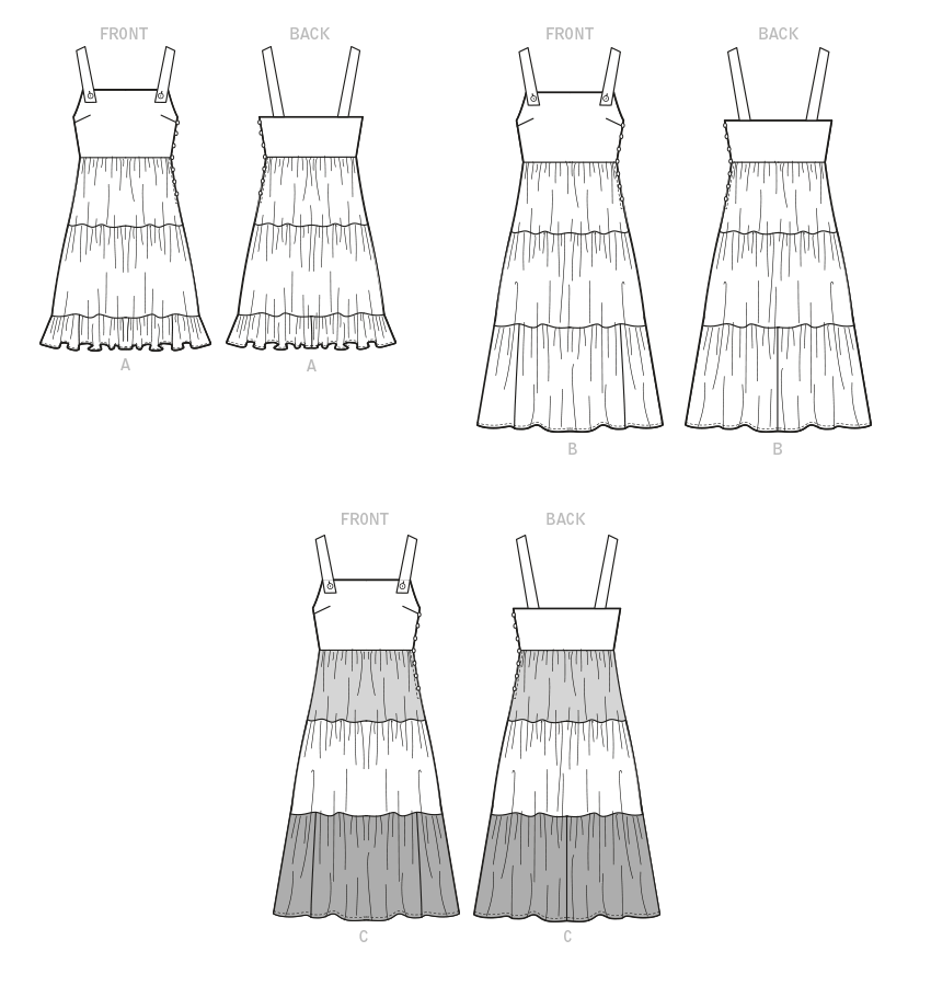 Patron McCall's n°8193 - Robe tablier à volants