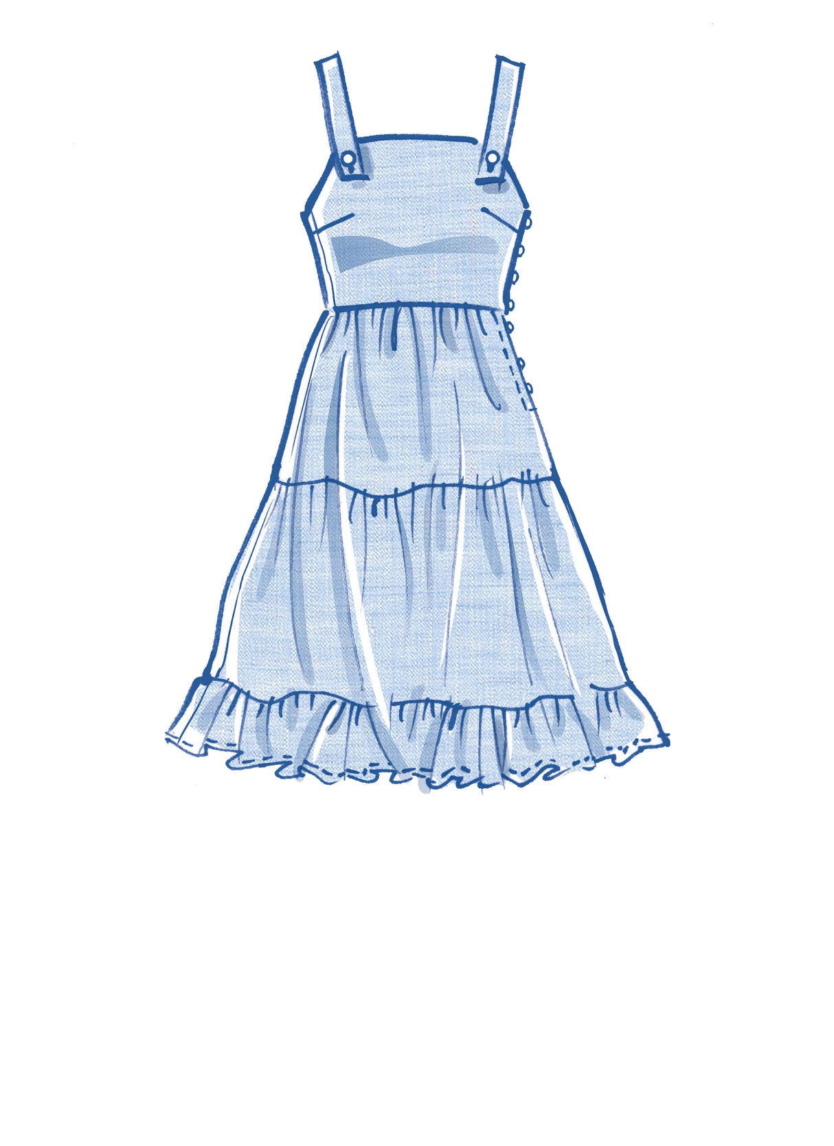 Patron McCall's n°8193 - Robe tablier à volants