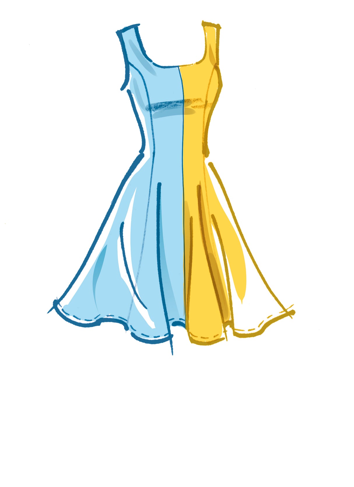 Patron McCall's n°8196 - Robe ajustée et évasée avec variations