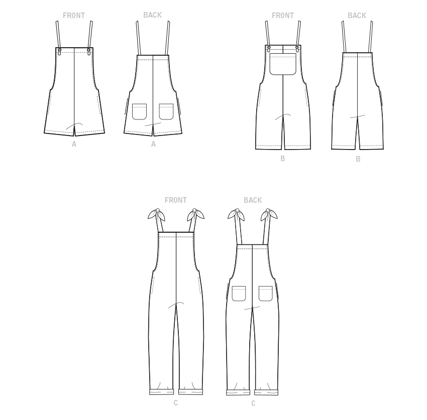 Patron McCall's n°8204 - Salopette et combinaison pour femme