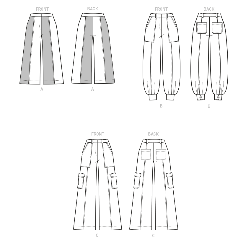 Patron McCall's n°8206 - Pantalon cargo avec variations
