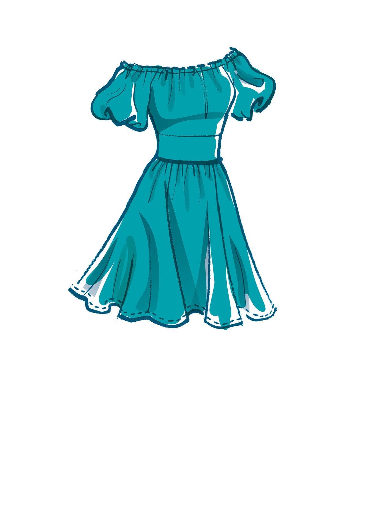 Patron McCall's n°8211 - Robe évasée avec variations