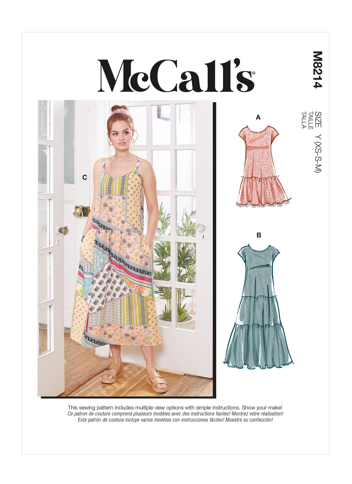 Patron McCall's n°8214 - Robe bohème à étages